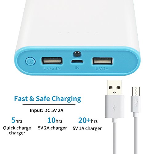 20000Mah Phone Battery Pack,Dual Usb Output Portable Cell Phone Charger, External Cell Phone Battery Pack, Power Bank With Led Light For Smart Phone, Iphone, Ipad & Samsung Galaxy & More (Blue) #TOP2