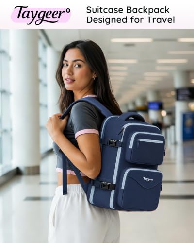 Image of Taygeer TSA Approved Carry on Backpack, Personal Item Travel Bag, Ink Blue