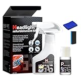 Derperzi Headlight Restoration Fluid Kit, Headlight Refurbishment Kit, Car Renovation Repair Liquid, No Polishing, Long-Lasting Clarity (1)