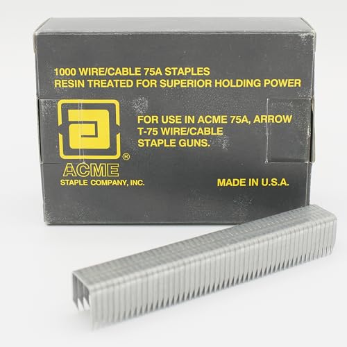 Acme Staple 75A Galvanized Steel Resin Coated Staples, 5/8