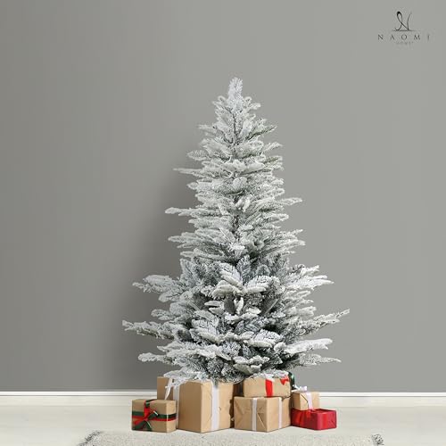 Marley45ftsnowflockedfrostedprelitartificialchristmastreewith376branchtips250warmlightsandmetalstand34widerealisticsnowflockedpinechristmastreewithlights  Urban Country Home Decor Marley 45ft snow flocked frosted prelit artificial christmas tree with 376 branch tips 250 warm lights and metal stand 34 wide realistic snow flocked pine christmas tree with lights  urban country home decor
