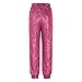 Women's Sequin Pants Shiny Sparkly Party Club Trousers Comfy Lightweight Metallic Trouser Casual Wide Leg Fashion Pant