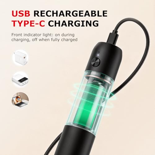 Image of Bonsenkitchen Rechargeable Milk Frother Handheld, Electric Foam Maker with Stainless Steel Whisk, Charging USB-C, Portable Hand Wand Drink Mixer for Coffee Matcha Lattes Cappuccino, Kitchen Gifts