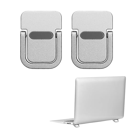 kwmobile Laptop Stand Compatible with Laptop/Notebook/Ultrabook - Anti-Overheating Computer Keyboard Desk Raiser - Silver