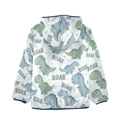 CHIFIGNO Cute Dinosaurs Toddler Boys Fleece Zip up Jacket Light Soft Fleece Jacket 3T2