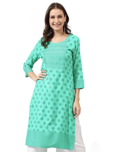 Image of MIRCHI FASHION Women Straight Fit Rayon Printed Kurti