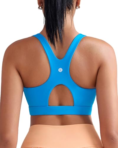 Image of RUNNING GIRL Sports Bras for Women High Support,Racerback Supportive Molded Cup Sports Bra with Sewn in Pads