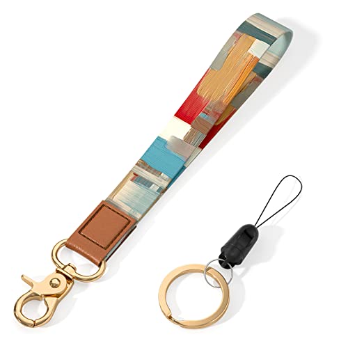 Image of Wrist Lanyard Key Chain, Cute Wristlet Strap Keychain Holder for Women Men Car Keys ID Badges Card Wallet Phone Camera
