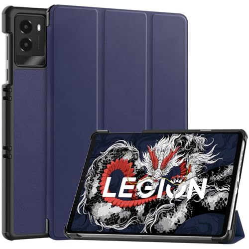 Image of Case for Lenovo Legion Y700 (2025) 3rd Generation TB-321FC 8.8 inch, Folio Slim Smart Cover Lightweight Hard Shell Protective Case with Multi-Angle Stand -Dark Blue