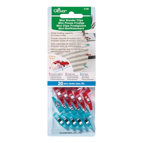 Clover Mini Wonder Clips (Red & Blue/20 pcs.) by Clover - Used condition - US$8.03