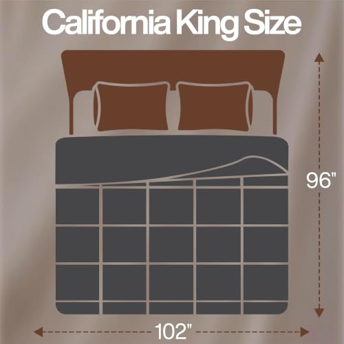 Image of Utopia Bedding California King Comforter, Duvet Insert, Grey, 96 x 102 in