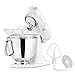 KitchenAid KSM150PSWW Artisan Series 5-Qt. Stand Mixer with Pouring Shield - White On White