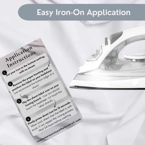 Sheet Organizer For Linen Closet | 16 Piece Iron-On Label Set | Sheet Organizers And Storage | Linen Closet Organizer | Bedsheet Organizers (White) #TOP4