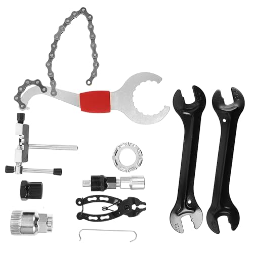 DINHEAROM 1 Juego Herramientas de reparación de Bicicletas Kit de reparación de neumáticos Scooter Freno Llave para radios de Bicicleta Herramientas para radios de Bicicleta el plastico
