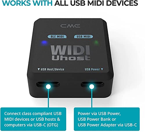 CME WIDI Uhost - Draadloze USB MIDI-interface Bluetooth 5 - Ultra Low Latency 3-in-1 Bluetooth MIDI-interface voor USB… - Image 4
