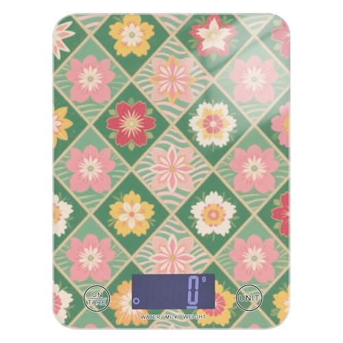 Fiore Plaid Cottura Bilancia da Cucina per Cibo 5kg/5g Precisa Mini Bilancia Digitale con 4 Unità per Espresso Espresso Cucina Báscula para pesar Personas