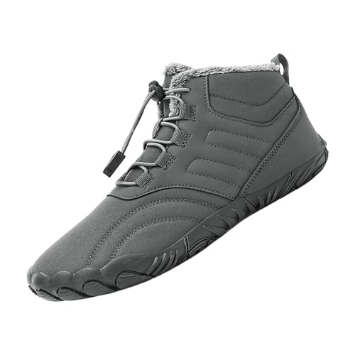 Zapatos deportivos para hombre y mujer, botas de nieve antideslizantes con cinco dedos, zapatos de algodón, zapatos deportivos para exteriores para hombre y mujer, color amarillo, gris, 38 EU