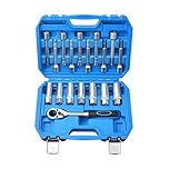 Zoomtools 18 Pcs 1/2" Steering Hub Suspension Shock Socket Kit,Suspension Shock Absorber Strut Nut Removal Tool Socket Set
