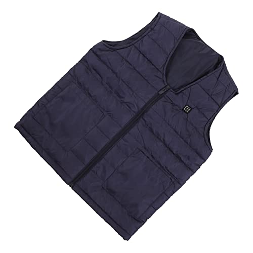 Heated V-Neck Vest for Men, USB Rechargeable, Waterproof, 3 Temperature Settings, Winter Thermal Vest for Camping, Riding, Hiking, Size M