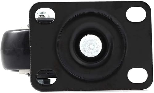 Miniatura 9 de Paquete de 24 ruedas giratorias de 2 pulgadas, base de goma con placa superior y rodamientos resistentes (paquete de 24 sin freno)