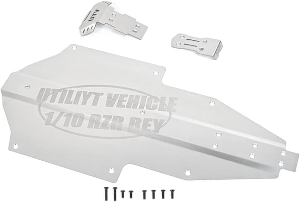 Palumma RC Chassis Armors Set for LOSI, Stainless Steel Chassis Armors Protection Skid Plate for LOSI 1/10 RZR REY RC Car Upgrade Part(Silver)