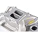 JEGS Small Block Chevy 1996-2002 Intake Manifold | For Use With Vortec Cast Iron Cylinder Heads | Non-EGR Design | Idle - 5500 RPM Power Range | Cast Aluminum | Square Bore Carburetor Mounting Pad