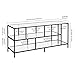 Henn&Hart Rectangular TV Stand with Glass Shelves for TV's up to 60