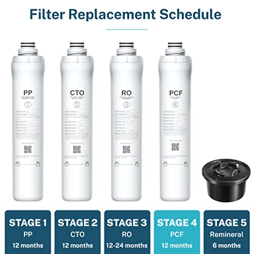 Image of Bluevua Official ROPOT PCF Filter, Replacement for RO100ROPOT, 1-year Lifetime-4th Stage (Pack of 2)