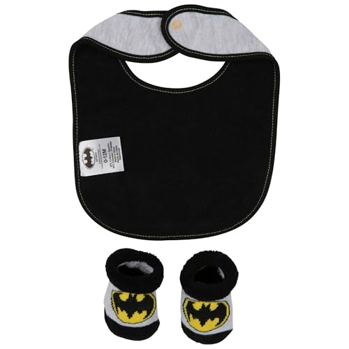 Happy Threads Batman Little Hero 2-Piece Infant Bib and Booties Set image 4