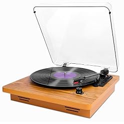 VQSLY Platine Vinyle Bluetooth, Lecteur Vinyles avec AUX RCA 3.5mm écouteur Jack Haut-Parleur Stéréo Intégré Housse de… - Les Beatles, Paul McCartney, John Lennon, RIngo Starr, George Harrison