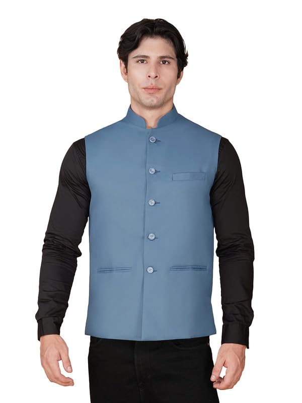 Image of DEIFIC Bandi Modi Koti, Nehru Jacket for Men, Cotton Waistcoat for All Occasion: Diwali, Wedding, Ethnic, Office Party, Formal & casual Look