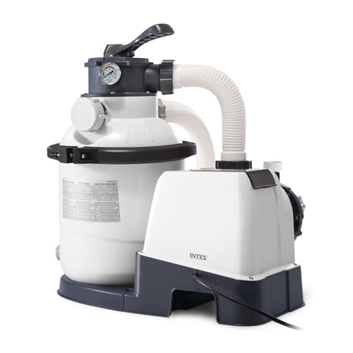 INTEX 1,500 GPH Krystal Clear Sand Filter Pump for...