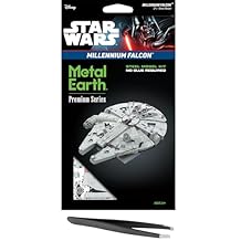 مجموعة أدوات معدنية للأرض الممتازة Star Wars Millennium Falcon Color 3D Metal Model Kit مع ملاقط
