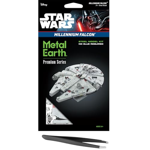 Star Wars Millenium Falcon maquette métal 3D Fascinations Earth Premium avec pince
