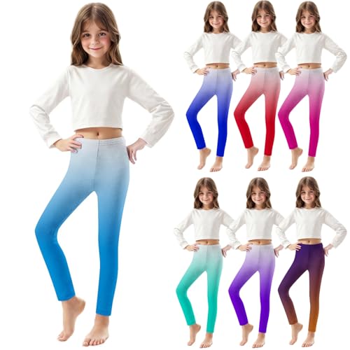 Toddler Girls Gradient Leggings High Waisted Yoga Workout Athletic Dance Running Pants for Kids 3-8 Years2