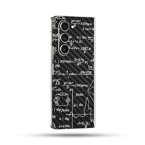 Image of MightySkins Carbon Fiber Skin Compatible with Samsung Galaxy Z Fold 5 Full Wrap - Mathematical | Protective, Durable Textured Carbon Fiber Finish | Easy to Apply and Change Styles | Made in The USA