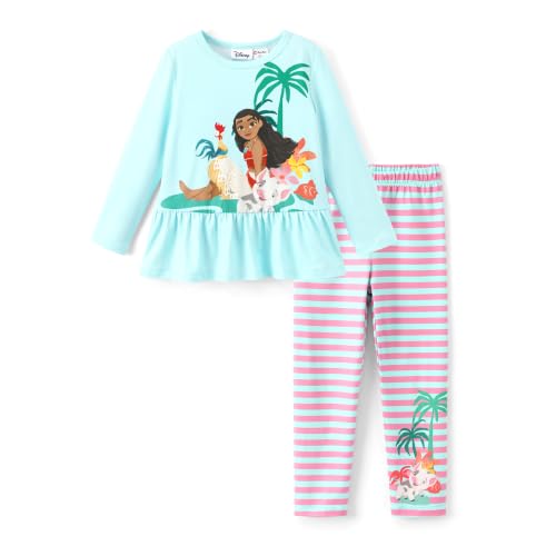 Image of Disney Minnie Mouse Frozen Princess Marvel Toddler Girls Clothes Long Sleeve Sweatshirt + Leggings 2pcs Outfits Set 2-6Y
