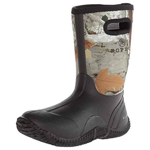 Roper Big Kids Barnyard Camo Boot, Multi, 7