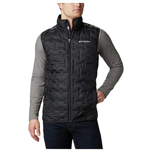 Columbia Men's Delta Ridge Down Vest, Black, Large