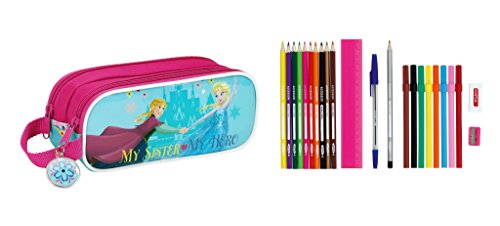Exclusiv * Disney Frozen Reine des Neiges Trousse Trousse Scolaire Lot de 41 garni acier 2015