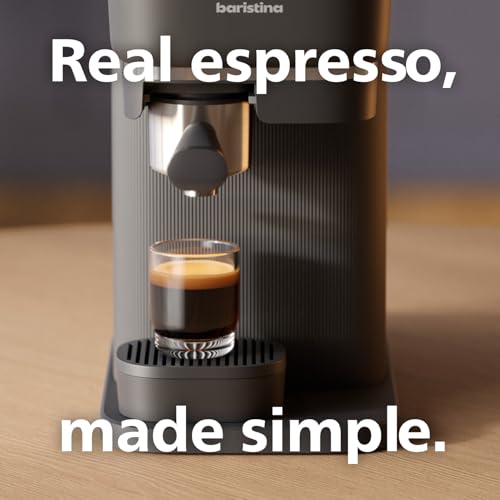 Philips Baristina Espresso Machine, Grind, Tamp & Brew Coffee Beans in One Swipe, Compact, 16 Bar Pump Pressure, Automatic Grinder, Black with Black Portafilter (BAR300/60) - Image 5