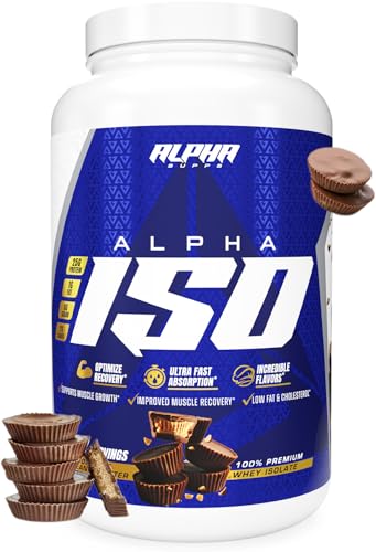 Alpha Supps ISO, Low Carb 100% Whey Protein Isolate Powder, 25 Grams Per Serving, Helps Support Muscle Growth, Low Sugar and Gluten Free (Chocolate Peanut Butter, 2 lb)