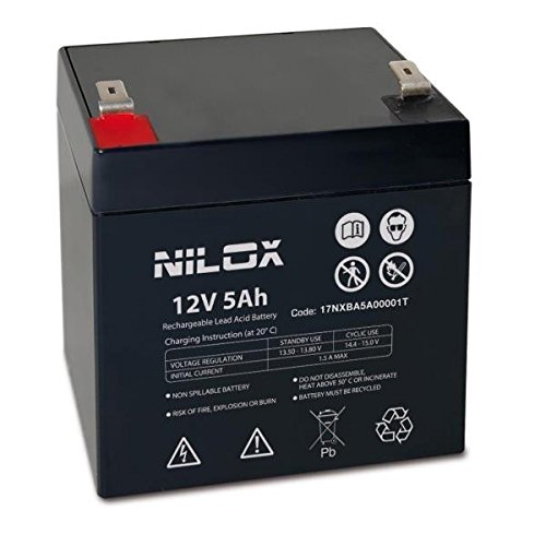 NILOX Batteria di Ricambio per UPS 5Ah a 12V