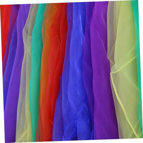 Colors Hemmed Square Gauze Scarves for Dance Performance Chiffon for Kindergarten Activities for Juggling Decoration2
