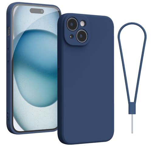Andwing For iPhone 15 Plus Case,Silicone Case Soft Ultra For iPhone 15 Plus Phone Case Slim Protective Shockproof Cover Scratch-Resistant Microfiber Lining