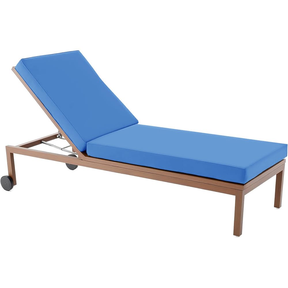 Cojín para mecedoras que elimina la rigidez lumbar con acolchado grueso azul cielo de 203x66 cm