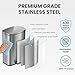 iTouchless 13.2 Gallon Step Trash Can with Lid and Odor Control Filter, Stainless Steel Kitchen Garbage Bin with AirNova Silent Lid, 50 Liter, Fingerprint-Proof, Silver