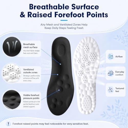 Image of 4D Cloud-Like Comfort Soles for Women - Soft Memory Foam Cushioning Insoles - Trim to Fit Steppers Insoles with Arch Support for Foot Pain Relief and Fatigue Reduction(US W 6.5-9)