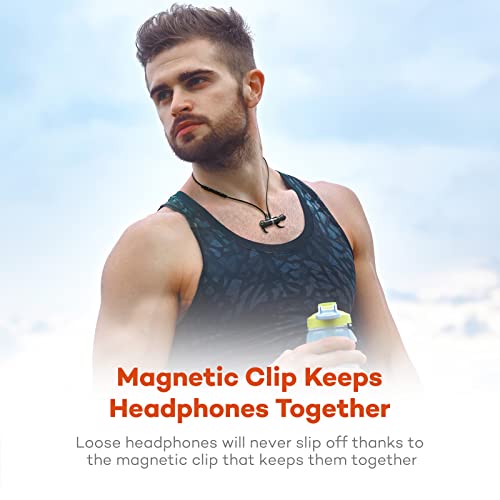 Bluetooth Headphones, Bluetooth 5.0 Stereo Aptx Wireless Earbuds With 6H Playtime Bass Magnetic Ipx6 Water Resistant Bluetooth Earbuds Cvc6.0 Mic , Lightweight Neckband Earphones For Sport, Gym #TOP7