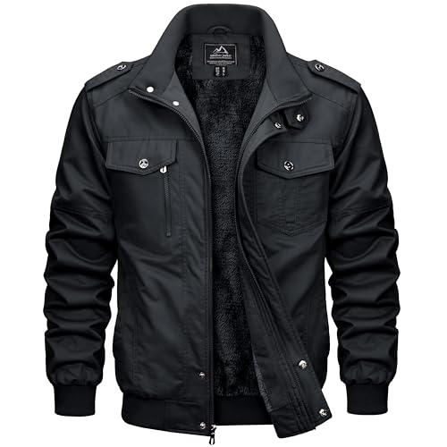 MAGCOMSEN Herren Winterjacke US Militär Jacke Dick Baumwolljacke Atmungsaktiv Windjacke Herren...